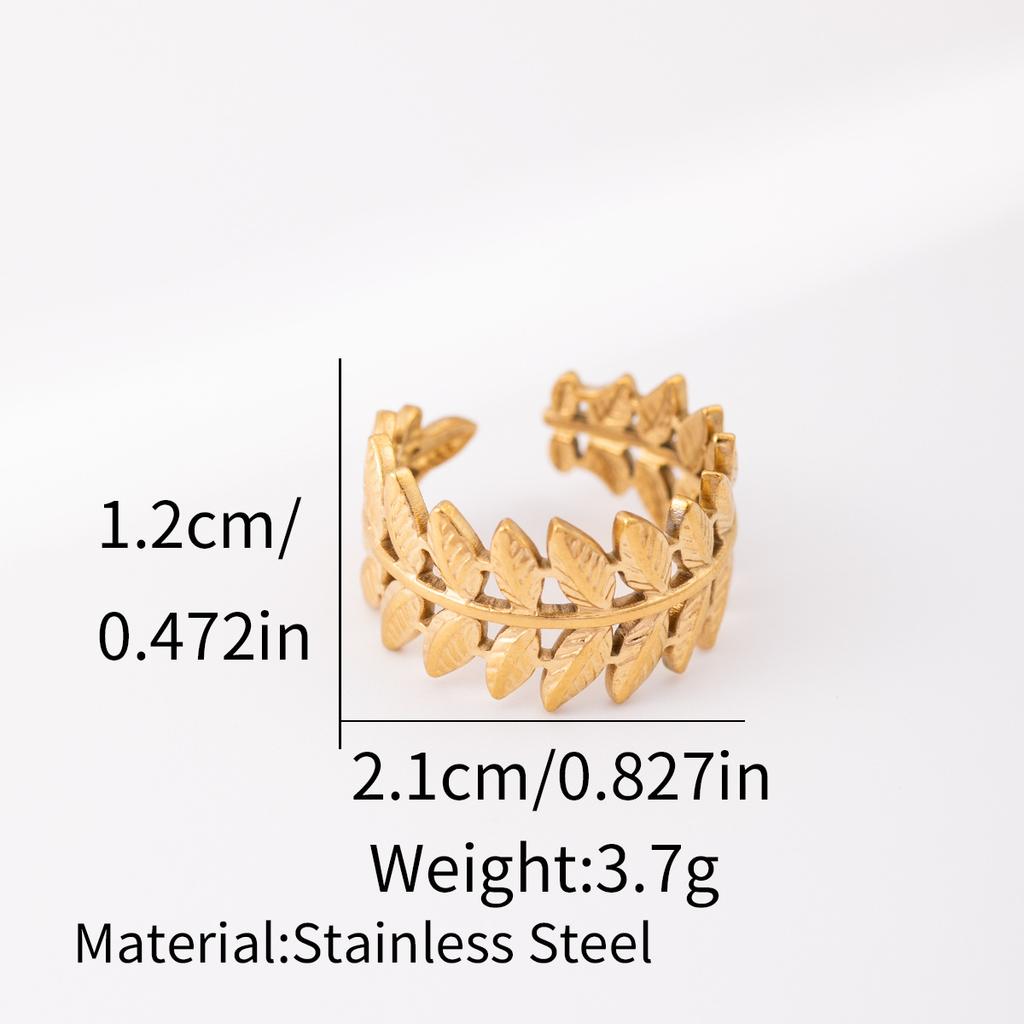 1Pcs Lady stainless steel open-ended ring, extravagant accessory ring, hollow finger ring
