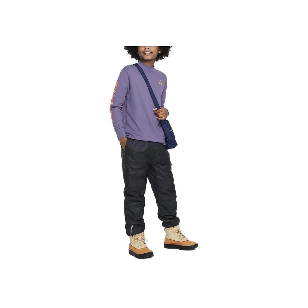 Nike Kids Letter Print Pullover High Neck Long Sleeve T-Shirt Kids tops Canyon-Purple DR6150-553