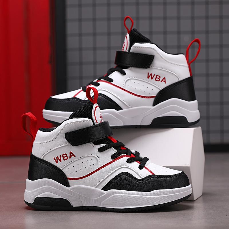 Classmates High-top children's board shoes Sneakers Autumn Velcro Middle and older children's running shoes Basketball shoes Casual shoes
