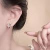 2025 Minimalist Silver Bow Earrings: Elegant, High-End, Unique Design for Women.