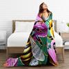 Bee and Flowers Blanket Girls Flannel Throw Blanket For Bedroom Soft Design Quality Bedspread Gift