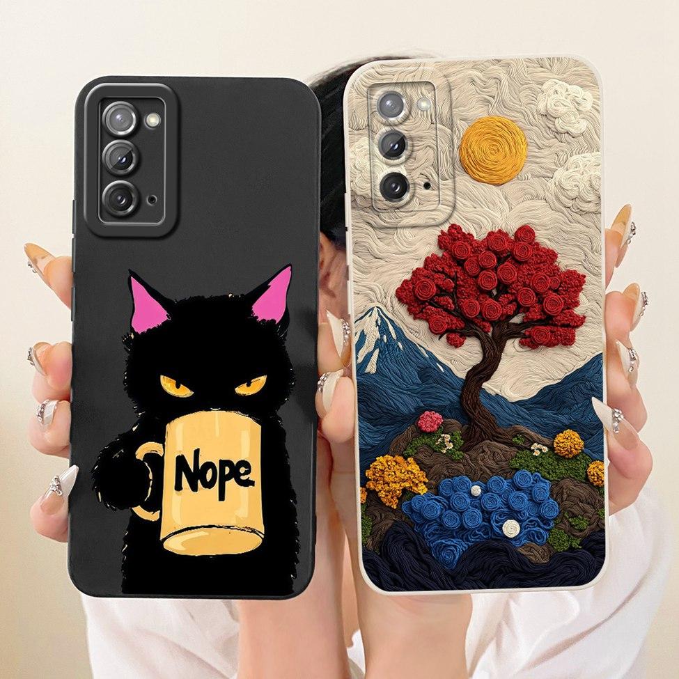 For Samsung Note 20 5G Case Fashion Cartoon Cute Funny Painted Silicone Phone Casing For Samsung Galaxy Note20 5G SM-N981B Cover