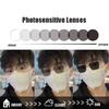 Photochromic Shade Reading Glasses Metal Half Frame Sunglasses Prebyopia Eyeglasses Ultralight For Women&Men 0 +1.0+1.5+2+2.5+4