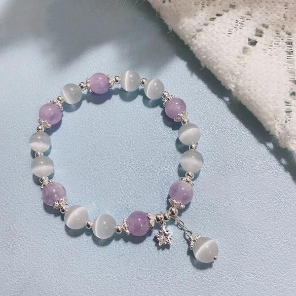 Violet Cat s Eye Amethyst Bracelet: Chic & Versatile Jewelry for Women