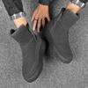 Newest Waterproof Winter Snow Boots Warm Work Casual Shoes High Solid Color Black Non-slip Ankle Boots Classic Men Walking