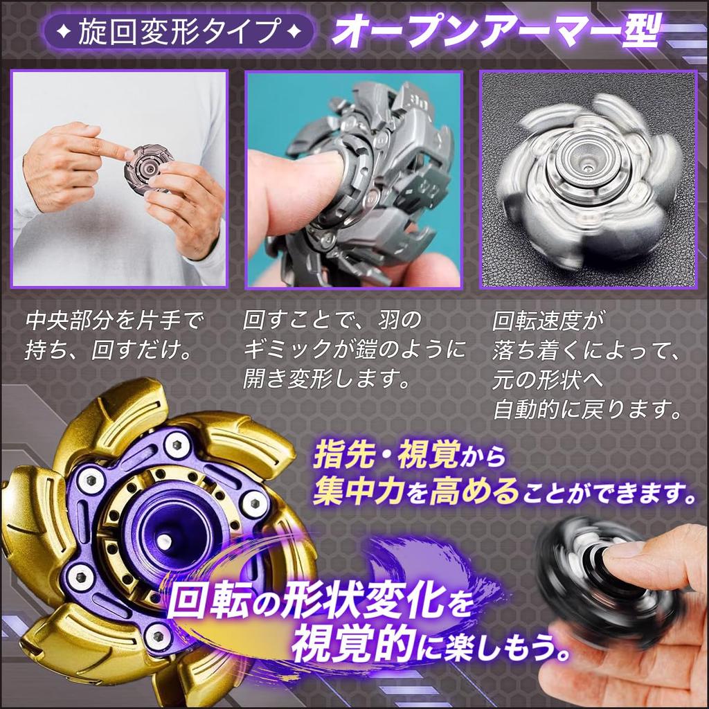 SALUDABLE Fidget Toy Hand Spinner Gadget Time Killer Hand Play for Adults Sensory Stimulation (Black)