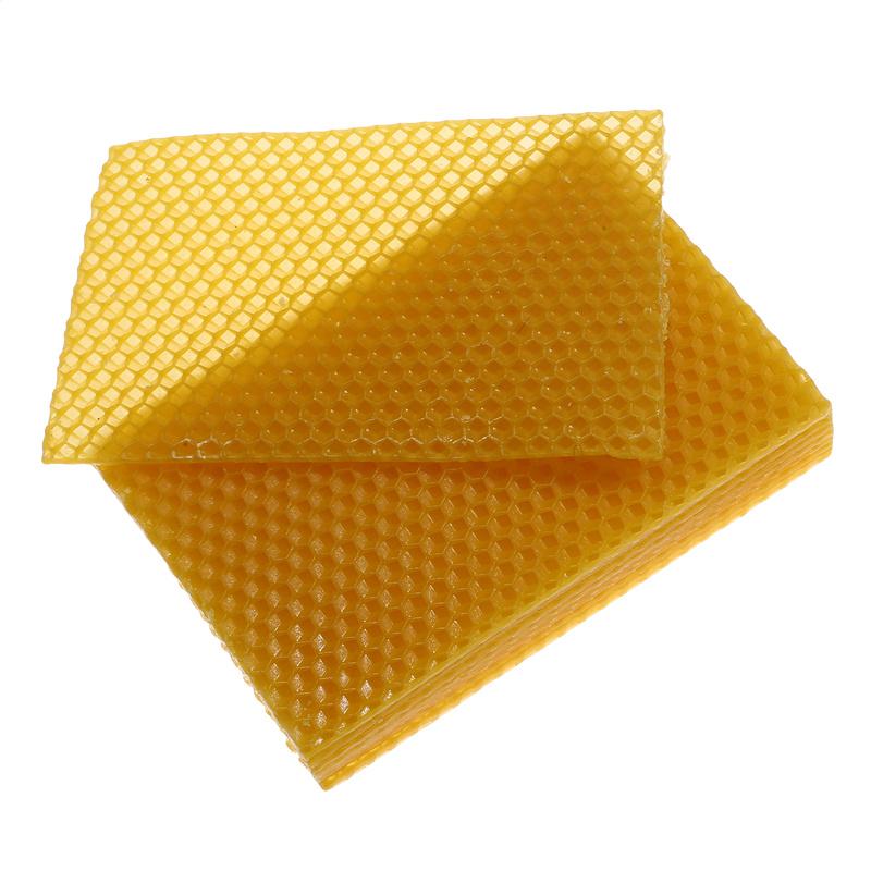 10pcs Bee Wax Foundation Bee Hive Wax Frames Base Sheets Bee Comb Honey Frame Beeswax Sheets Beekeeper Equipment