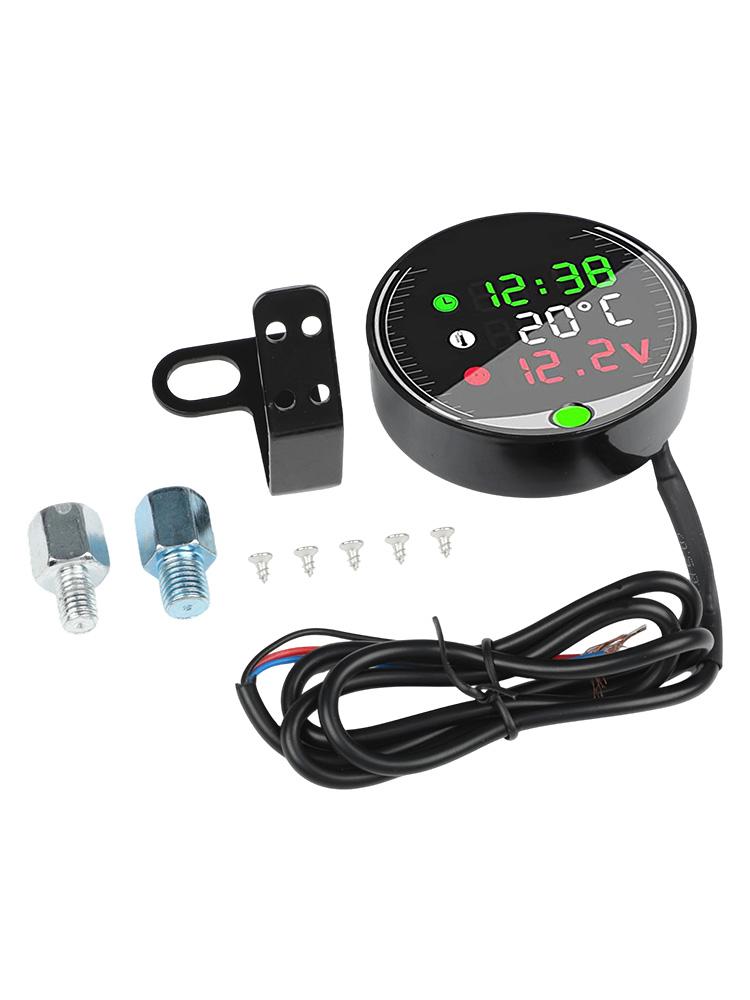 Digital Display Voltmeter Ambient Temperature Meter Integrated Dashboard Meter Motorcycle Performance Monitoring