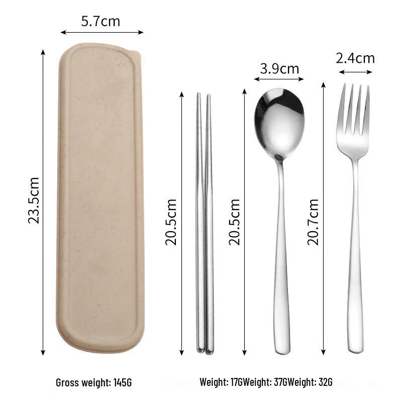 Portable Stainless Steel Student Cutlery Set