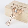 Trendy Hairdresser Necklace: Scissors, Comb, Hair Dryer Pendant