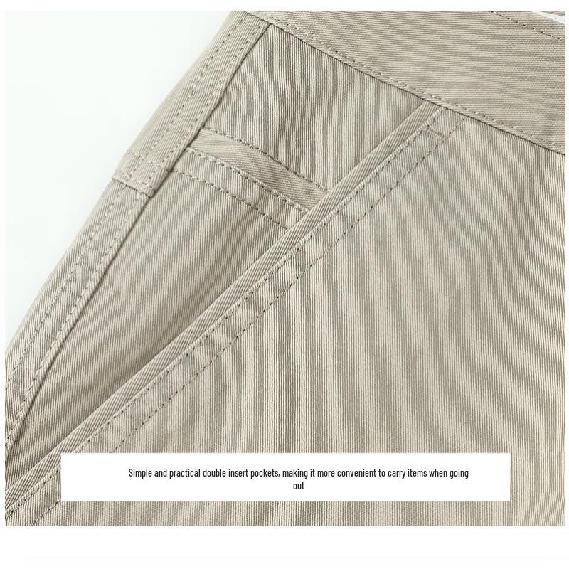 Luo Meng Men's Fall Straight-Leg Cotton Business Casual Pants S2K43690H