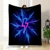 Neon Lightning Bolt Design Print Blanket Soft and Cozy Perfect for the Living Room Bed Sofa or a Nap,gift