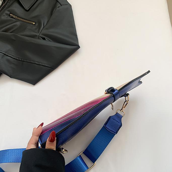 Cute Cartoon Women's Bag New Fashion Contrasting Color Splicing Messenger Bag Colored Cat Casual Shoulder Bag Breast Bag Women