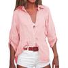 Women's Loose Fit Gray Long Sleeve Shirt