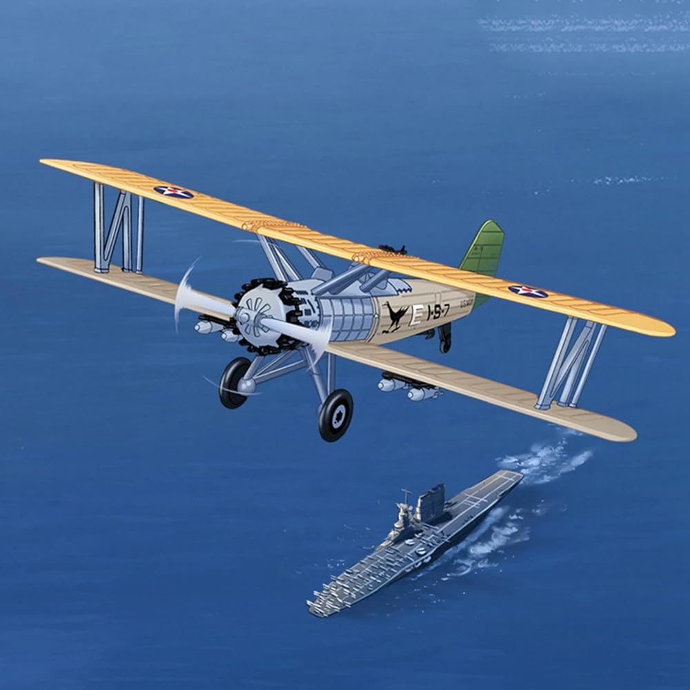 Colaxi 1/48 Aircraft Model Kit Yellow DIY Airplane Decoration Toy for Boys Table Display