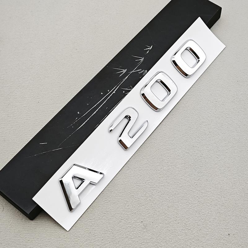 3D ABS A180 A200 B180 B200 Logo Emblem Letters Sticker Car Trunk Badge For Mercedes Benz Auto Accessories