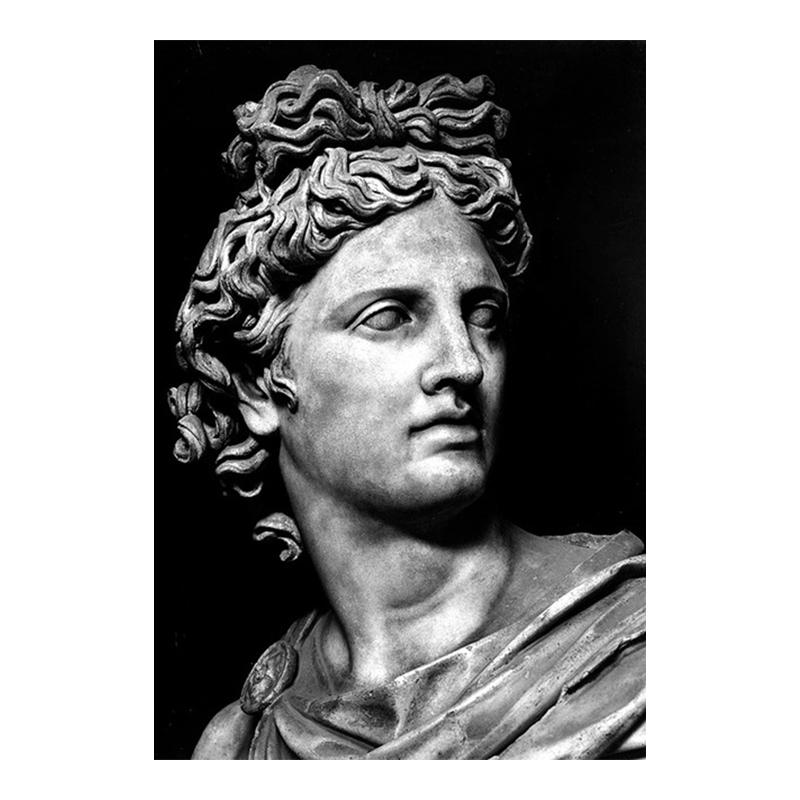 

Скандинавские черно-белые скульптуры головы Давида, постеры и принты, настенные художественные картины на холсте, картины для гостиной, украшения дома 20x30cm