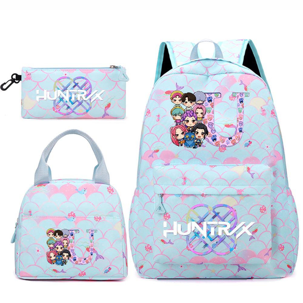 

3 шт./комплект 26 английских букв K-pop Принт Рюкзак Сумка Пенал для Подростка Ученика Девочки Мальчика Школьная сумка Детская Сумка для книг Большая вместимость Дорожная сумка Подарок