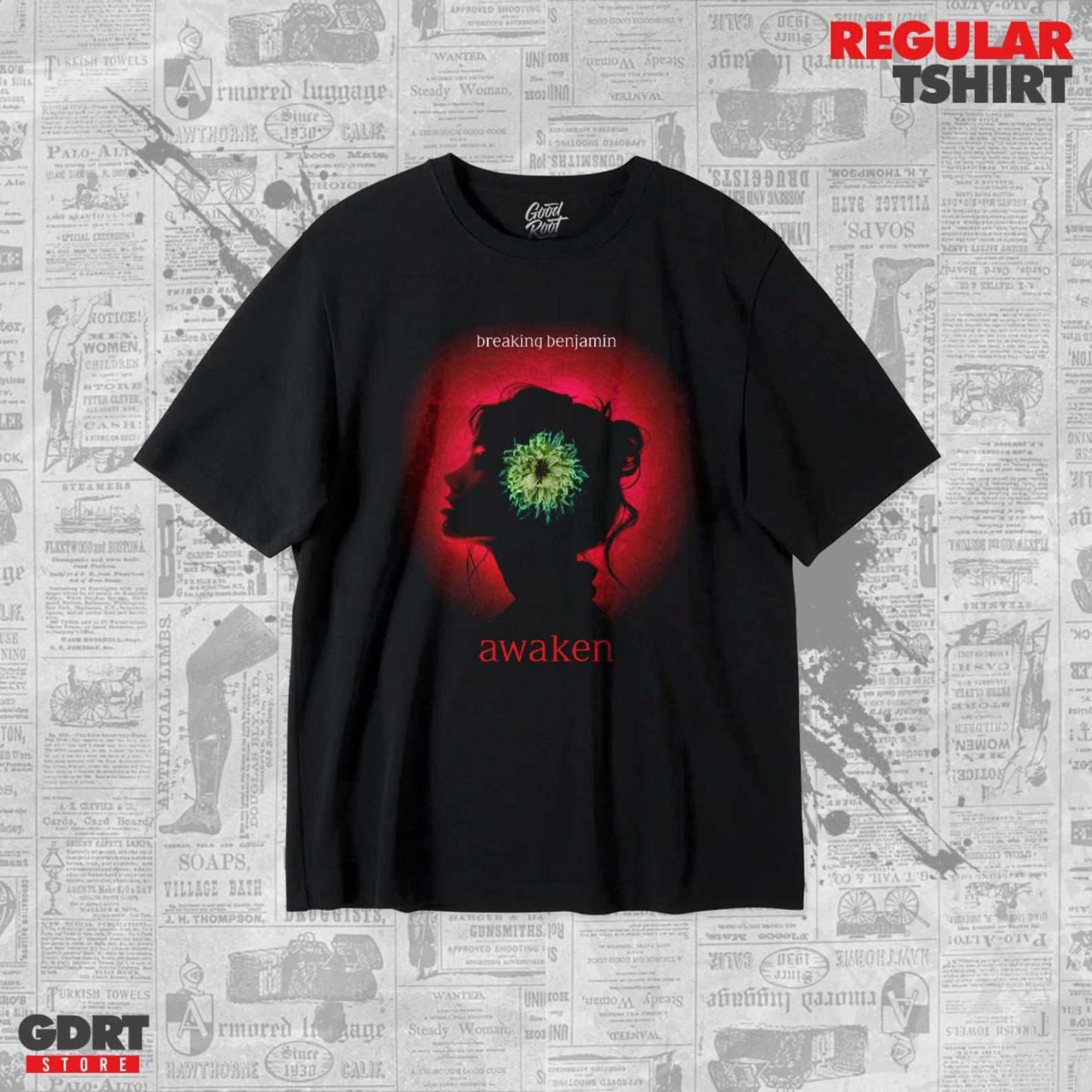 Breaking Benjamin T shirt - Awaken Albums - Unisex Heavy Shirt S