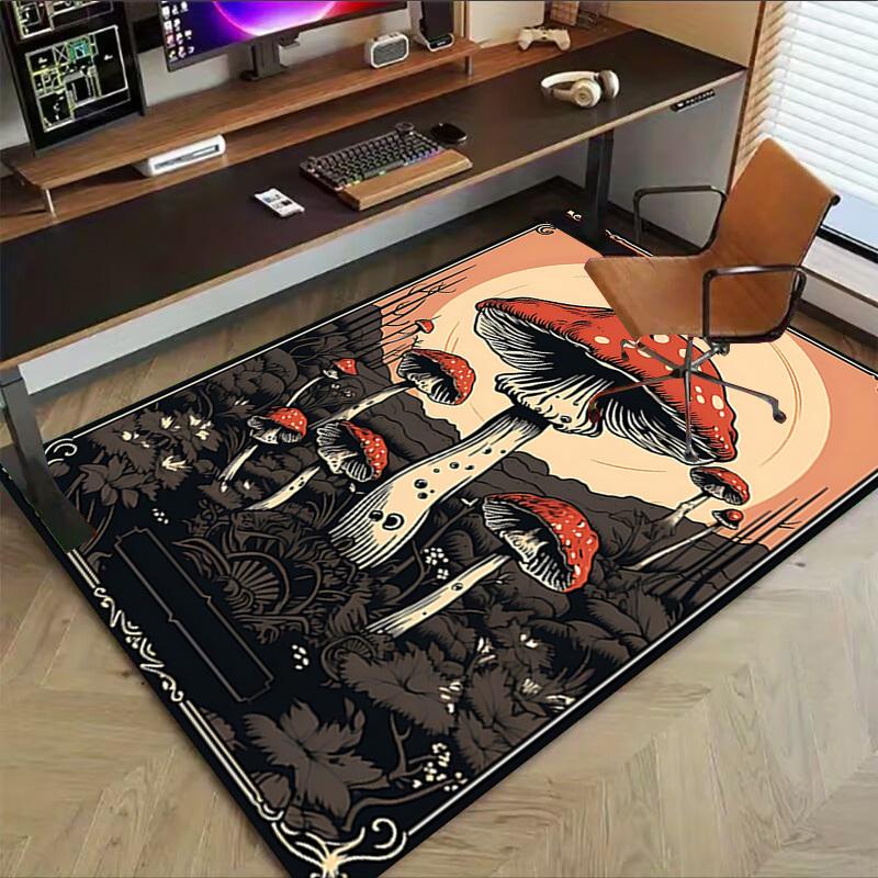 1PC Mushroom Forest Carpet Office Rug Mat Home Decor Area Carpet Festival Gift Office desk chair carpet Longlasting Material