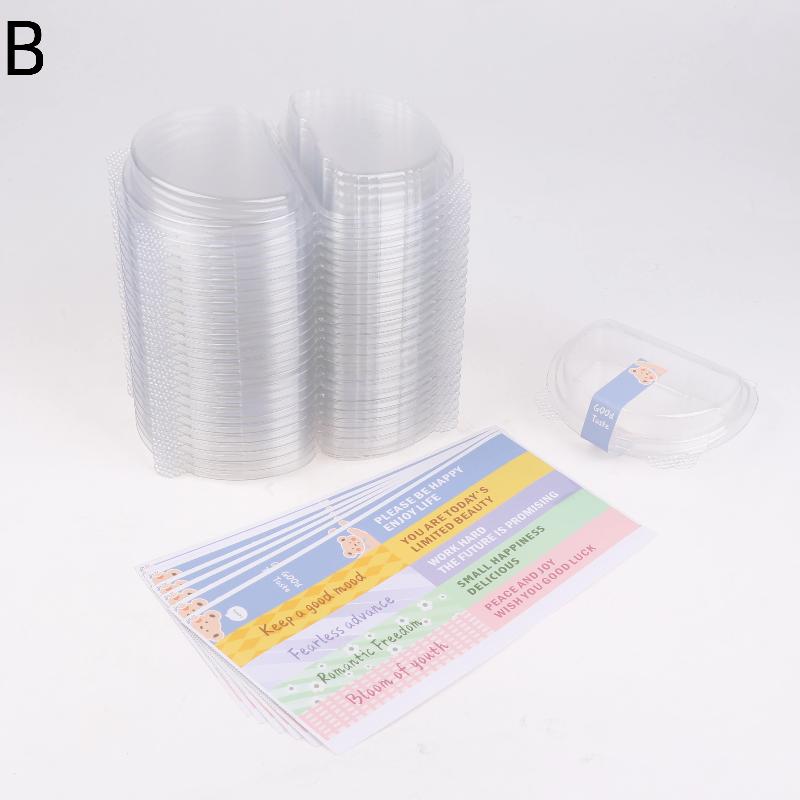 

50pcs Mousse Cake Box With Lid Swiss Roll Dessert Packaging Boxes Wedding Birthday Baby Shower Party Food Storage Containers