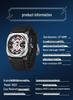 Oufannishi Creative Square Multifunctional Men's Waterproof Quartz Sports Watch with Calendar
