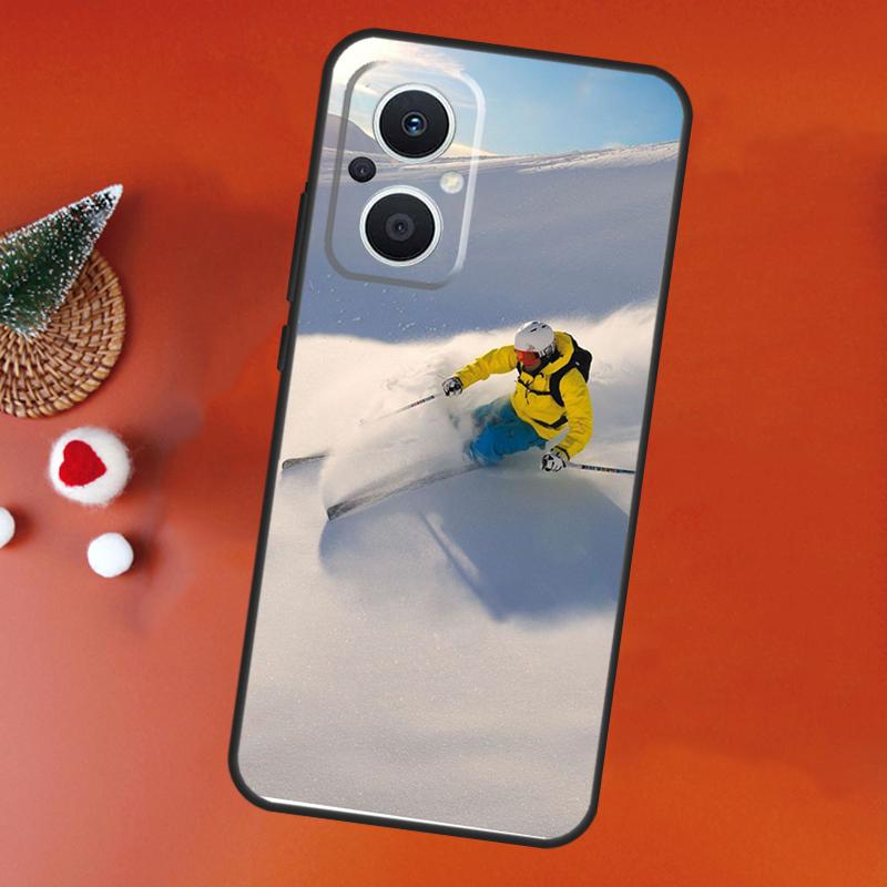 Ski Neige Snowboard Case For OPPO Find X9 X8 X5 X6 Pro OPPO Reno 14 12 10 13 Pro 14F 13F 12F 11F 7 8 Lite Cover