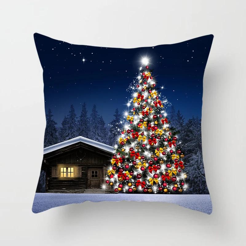 Home Decor Winter Scenes Pillow Covers for Cozy Decor Pattern Cushion Cover Suitable for Sofa Bedroom Car Pillow Cover