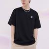 FILA Fusion FOB Series Solid Color Round Neck Pullover Short Sleeve Breathable T-Shirt Unisex Tops Black T11U423112F-BK