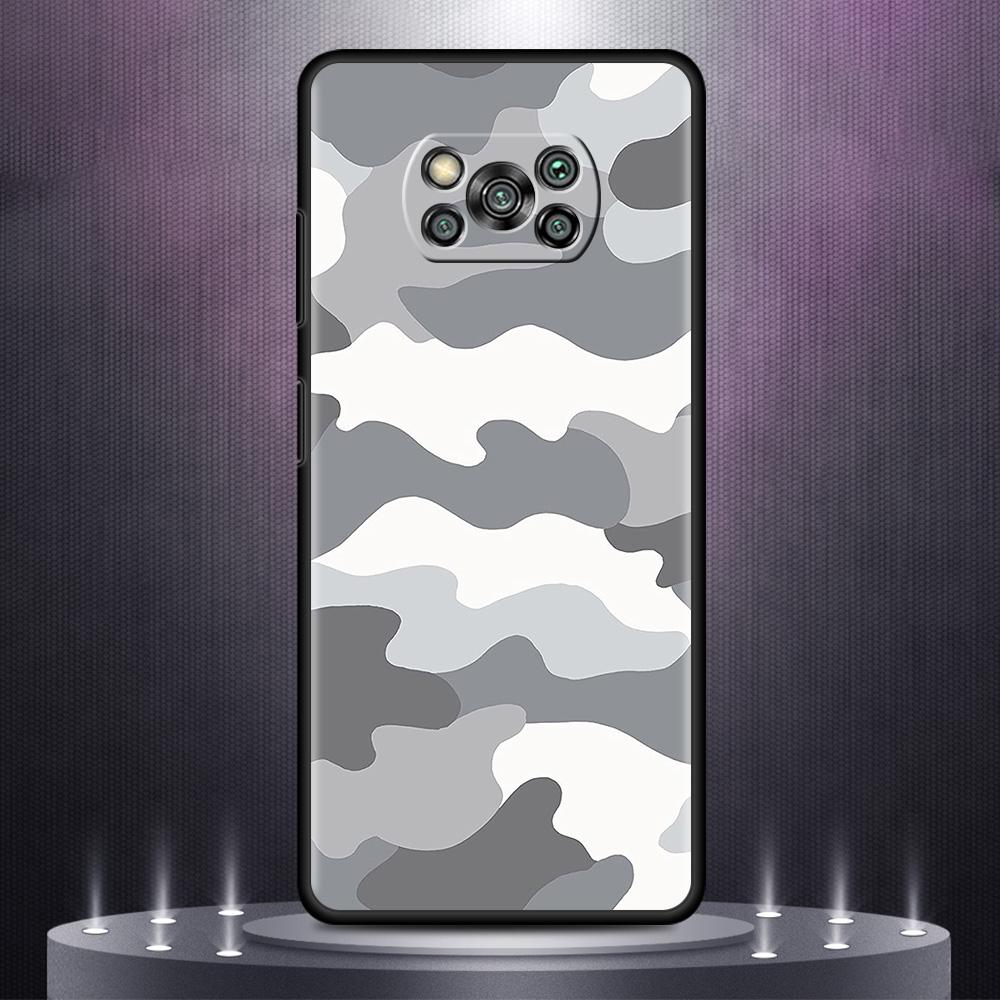 Husă pentru telefon pentru Xiaomi Mi Poco X3 NFC 10T Pro 11T 11 Lite Note 10 M3 9T F3 CC9 Husă moale A2 F1 Shell Army Military Camuflage