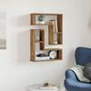 VidaXL Wall Cube Shelves 2 Pcs Old Wood 50x15x50 Cm, Cube-shaped Storage, Cube-shaped Organizer, Shelf 856604