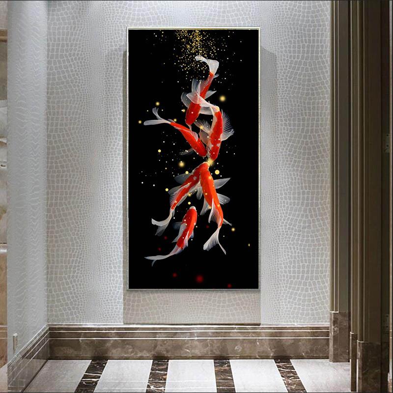 Koi Fish Posters And Prints Modern Luxury Canvas Paintings Animal Pictures Wall Art For Living Room Modern Home Decor No Frame