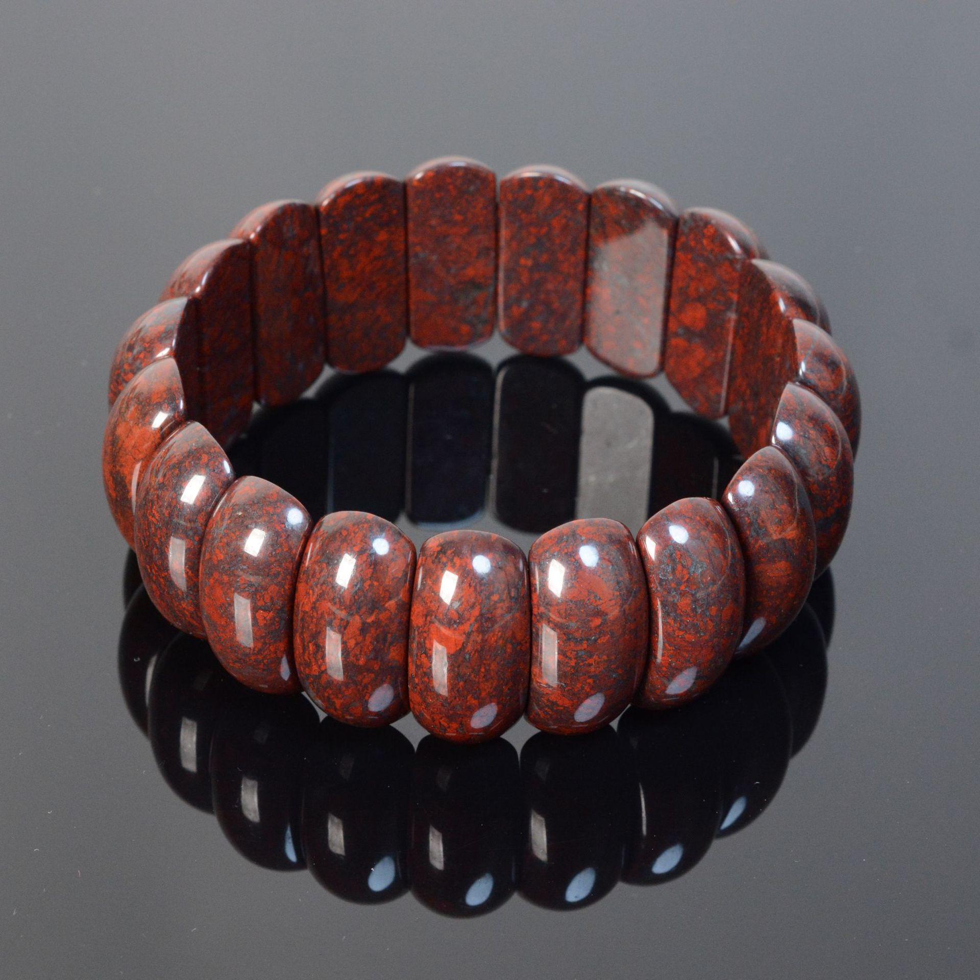 Red Bloodstone Bracelet - Natural Stone Fashion Accessory