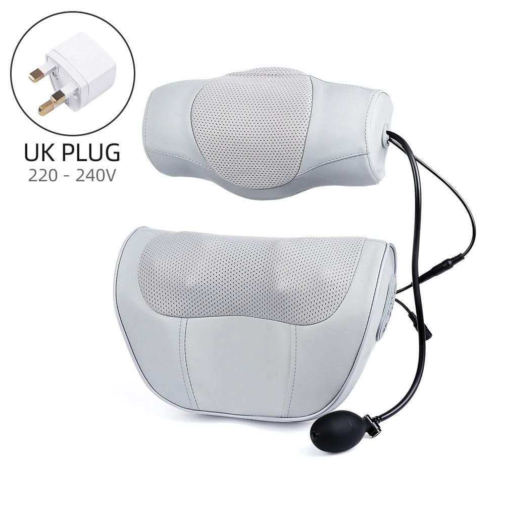 2 IN 1 Electric Neck And Back Massage Pillow Lumbar Massager Waist Kneading Massage Cushion Shiatsu Head Shoulder masajeador