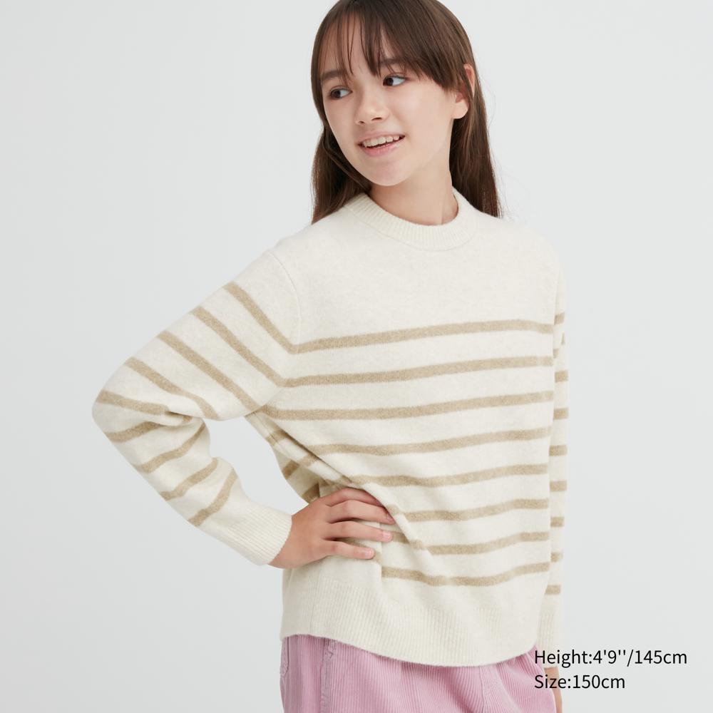 

UNIQLO KIDS Свитер из пряжи суфле (Длинный рукав) нашивка