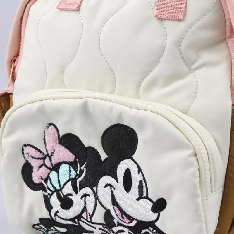 Disney Zaino per Bambini Carino Mickey e Minnie Stampa Cartoni Animati per Bambine Grande Capacità Contenitore Libri Scuola Materna Bimba Zainetto Scolastico