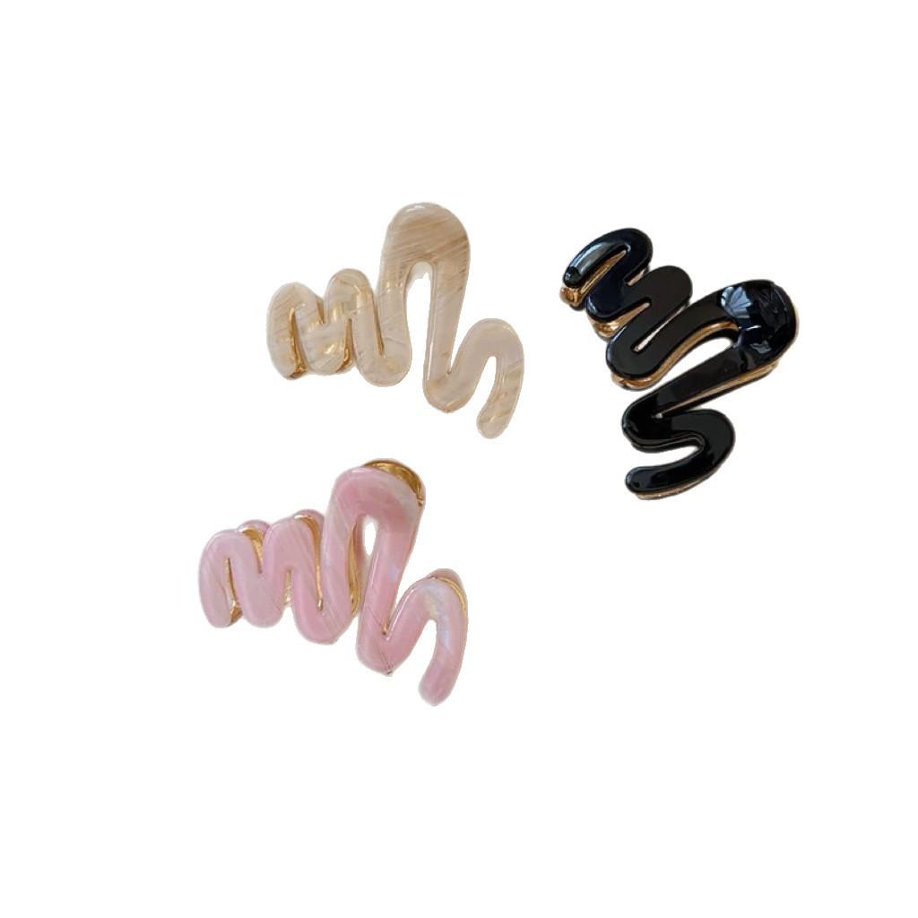 Hochwertige französische Metall-Klammer: Großes minimalistisches Acetat-Haaraccessoire