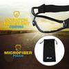 Birdz Eyewear Boogie Occhiali Sportivi per Moto e Paracadutismo con Montatura Nera Imbottita e Lente Trasparente Antiappannamento Z87.1