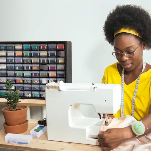 Akro-Mils 64-Drawer Plastic Storage Cabinet for Garage Organization, Bead Organizer, Building Brick Storage, Teacher's Toolbox, and Makeup Organizer,