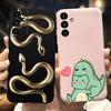 For Samsung A14 5G 2023 Case Lovely Yellow Duck Cat Cartoon Funda For Samsung Galaxy A14 SM-A145F SM-A146B Phone Cover A 14 Etui