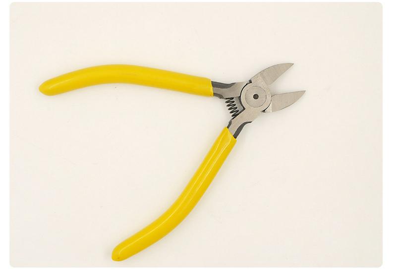 Industrial Plastic Burr Shears Angled Mouth Pliers - 5/6 Inch Soft Steel Wire Cutters