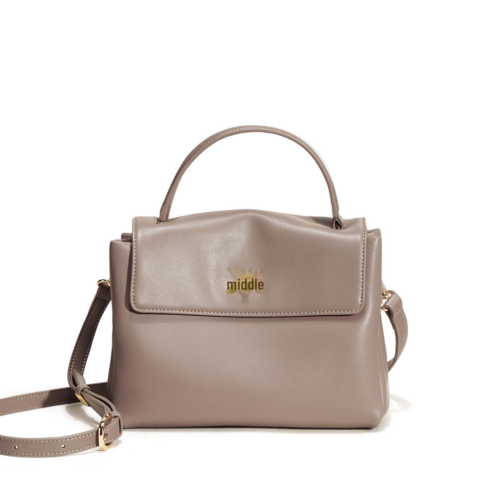 

2025 Ретро Натуральная Кожа Средняя Сумка-мессенджер: Универсальная модная сумка через плечо для женщин