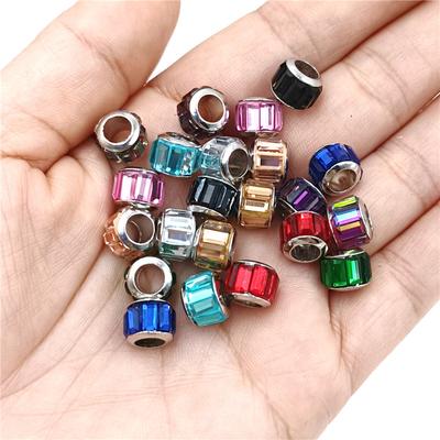 Kreativní náhrdelník Náramek Distanční korálky Ručně vyrobený materiál na výrobu náušnic Slitinový krystal 10ks Módní Vynikající DIY volné korálky 9 mm