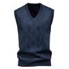 Herbst- und Winter Herren Ärmelloser V-Ausschnitt Pullover Strickweste Herren Innen Slim-Fit Strickweste