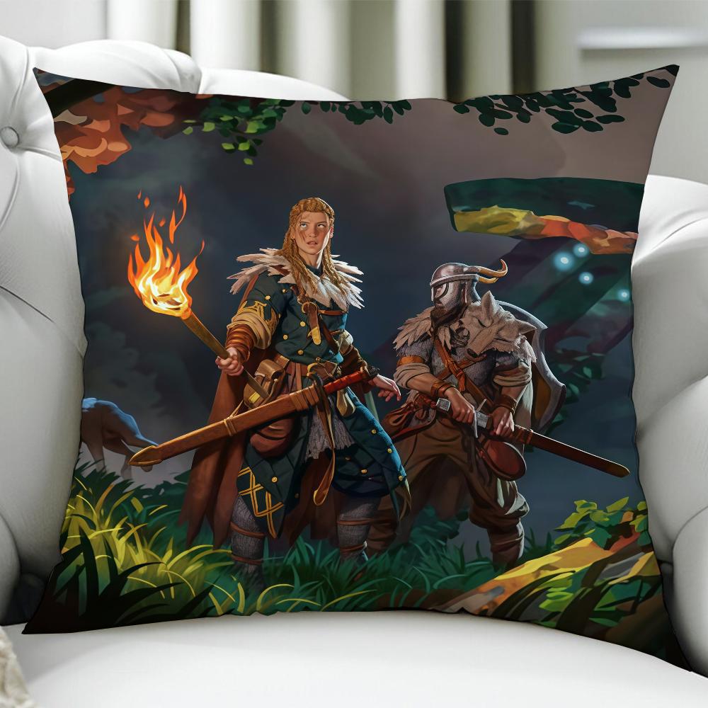 Game VValheim Mistlands cushion cover Birthday Anniversary Gifts Double Sided Printed Zipper Cushion Cover Soft Skin Bedding