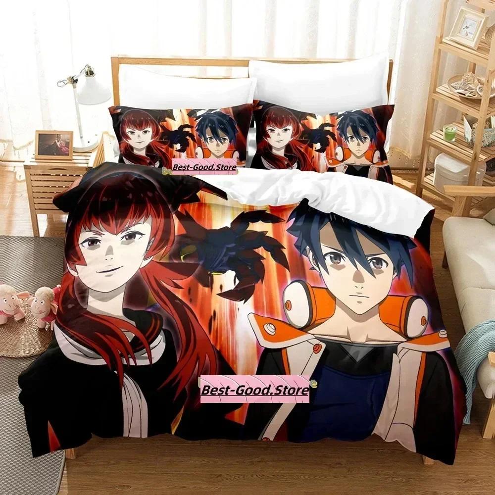 Kawaii BBKBRNK Bedding Set Single Twin Printed Bed Set With Pillowcase Bed Duvet Cover Soft Single Double Queen Super King Size