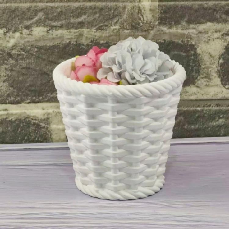 Flexible Silicone Candle Mould For Customes Basket Weave Creation Craft Supplies And Decorative Item Crafting