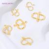 18K Gold Plated Brass S Shape End Clasps Hooks Chain Connectors For Jewelry Making DIY Handmade Bracelets Necklace Accessories