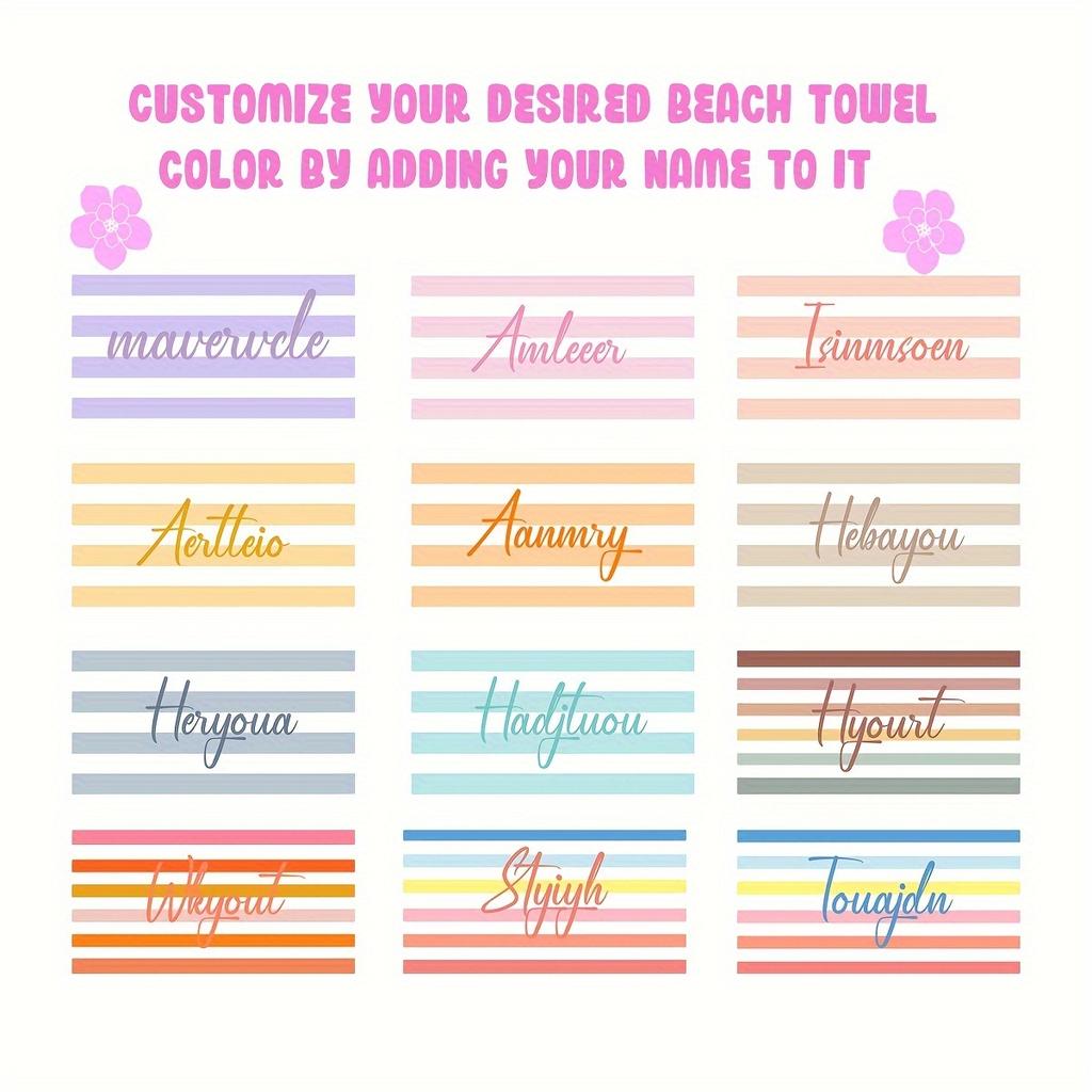 Customized Beach Towel Striped Pattern Personalized Absorbent Bath Towel Quick-drying Swimming Towel For Beach Swimming Outdoor