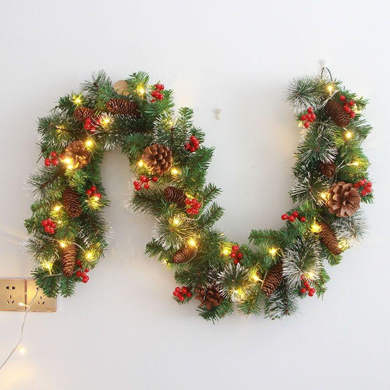 Guirnalda de Navidad de PVC Ignífugo de 2,7 m para Decoración de Ventanas y Techos